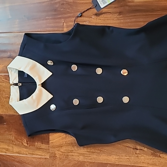 Tommy Hilfiger Sleeveless Military Dress with Collar - Picture 3 of 10